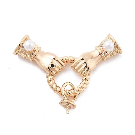 Медные залоги, с пластиковой бисера, сливовый