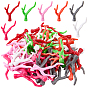 70Pcs 7 Colors Opaque Acrylic Imitation Coral Beads Strands, Nuggets