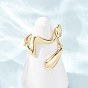 Irregular 304 Stainless Steel Cuff Open Rings, Ion Plating(IP)