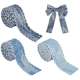 9м 3 цвета полиэфирной ленты, с блестками, для аксессуаров для одежды