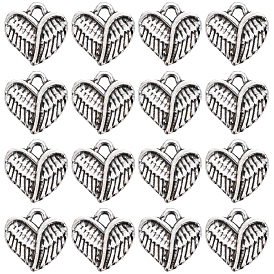 Подвески из сплава в тибетском стиле, без кадмия и без свинца, сердце