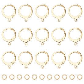 304 из нержавеющей стали выводы Leverback серьги, с прыжковых колец