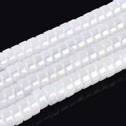 Цвет AB покрытием имитацией нефрита бисер пряди, плоско-круглые