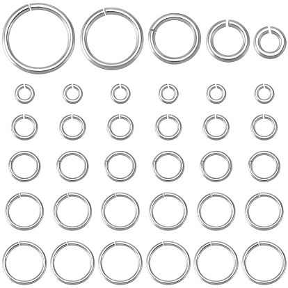 50 шт. 5 стили 925 открытые кольца для прыжков из стерлингового серебра, для плетения кольчуги, пропил пилой закругленный