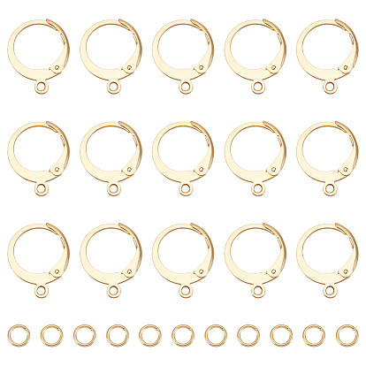 304 из нержавеющей стали выводы Leverback серьги, с прыжковых колец