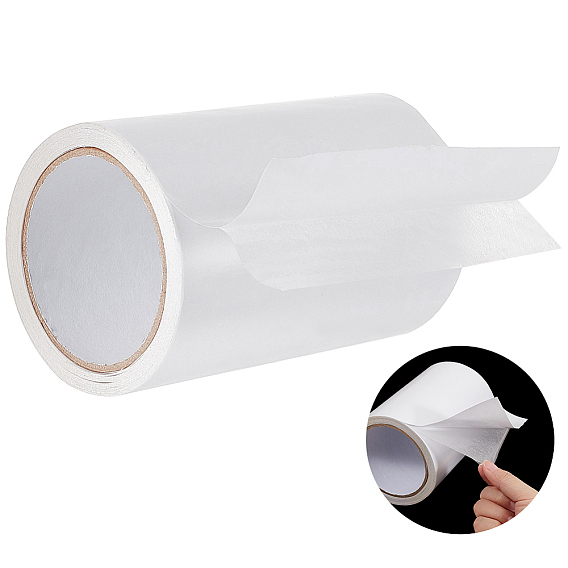 1 Rouleau de papier autocollant double face, pour papier bricolage carte artisanale, rectangle