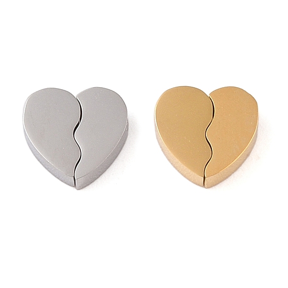 304 разрезные бусины из нержавеющей стали, сердце