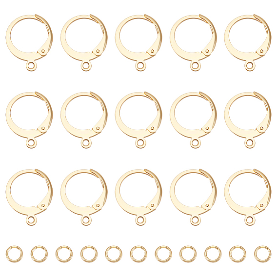 304 из нержавеющей стали выводы Leverback серьги, с прыжковых колец