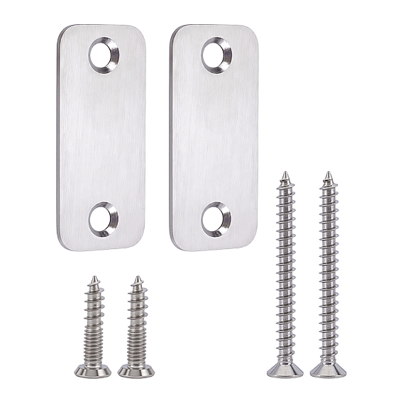201 Stainless Steel Door Lock Hole Cover Plate, with Screw
