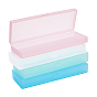 Transparent Plastic Bead Containers, with Hinged Lids, Rectangle