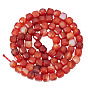 1 Strand Dyed Natural Red Banded Agate/Striped Agate Beads Strands, Faceted Table Cut Cube