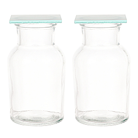 Olycraft Glass Bottle, with Glass Microscope Slides, for Lab Supplies