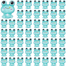 80 шт. Кабошоны из непрозрачной смолы, лягушка