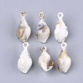 Акриловые подвески, Стиль имитация драгоценных камней, форма спиральной оболочки