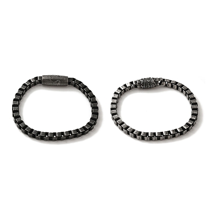 316 браслеты из хирургической нержавеющей стали с цепочкой-коробкой и магнитными застежками