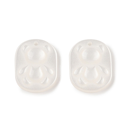 Прозрачные смоляные подвески, медведь очарование