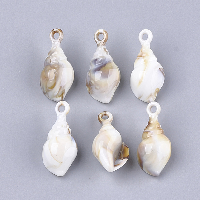 Акриловые подвески, Стиль имитация драгоценных камней, форма спиральной оболочки