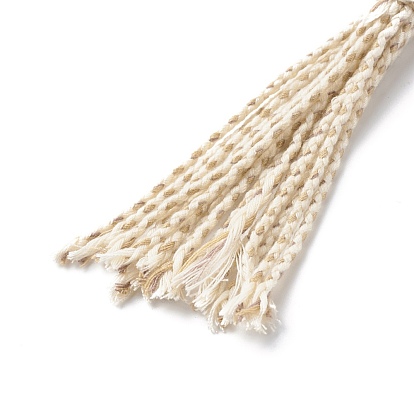 Ring Macrame Cotton Cord Pendant Decorations, with Natural Wood Beads