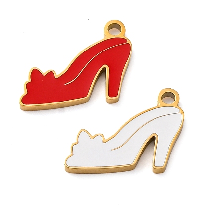 304 из нержавеющей стали шармы эмали, очарование высоких каблуков, золотые, ионное покрытие (ip)