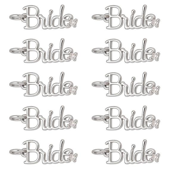 10 кулоны из латуни с микрочастицами и кубическим цирконием., с целью перехода в кольце, Слово невесты