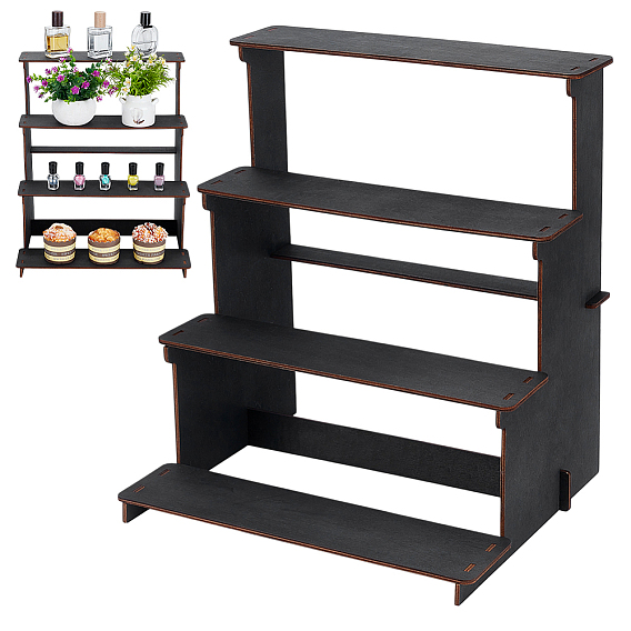 4-stufige Holzdisplay-Erhöhungen für den Einzelhandel