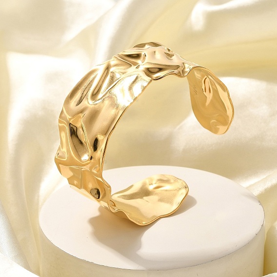 Текстурированные женские браслеты-манжеты 304 из нержавеющей стали