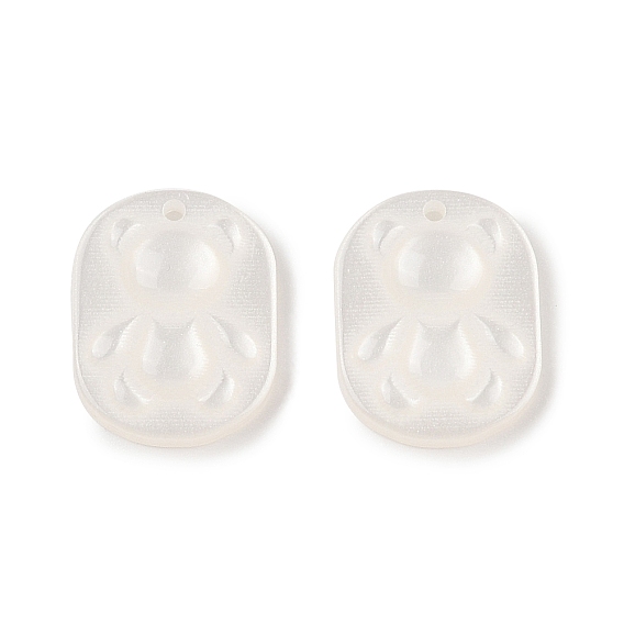 Прозрачные смоляные подвески, медведь очарование