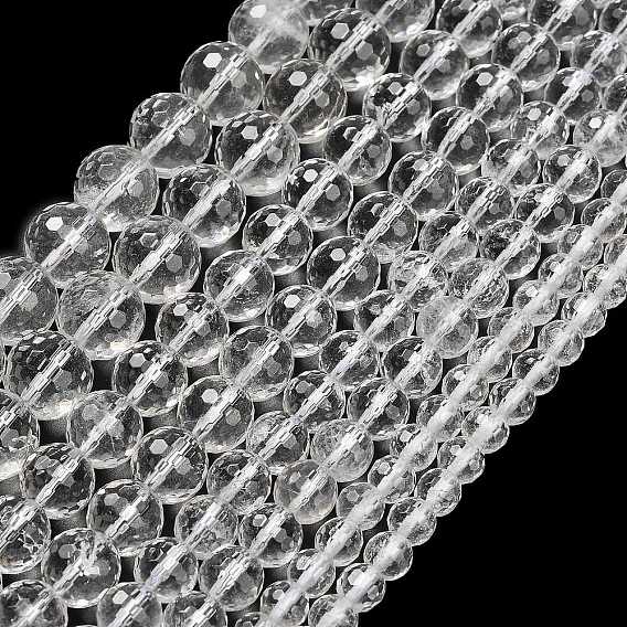 Природных кристаллов кварца бисер нитей, горного хрусталя, граненые, круглые