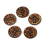 Круглыми 4-holebuttons с красочными нить завернуты, Деревянные пуговицы