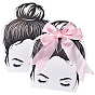 50Pcs Cute Girl Shaped Paper Display Cards, for Hair Tie Display