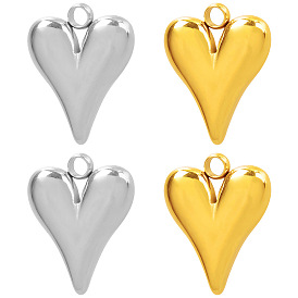 304 Stainless Steel Heart Pendants