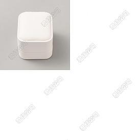 2 Aufbewahrungsbox für Ringe/Ohrringe aus PU-Leder mit Fussel, reise tragbare schmuckschatulle, für Ringe/Ohrringe