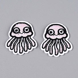 Аппликации в виде медуз, компьютеризированная вышивка тканью утюжок на / шить на заплатках, аксессуары для костюма