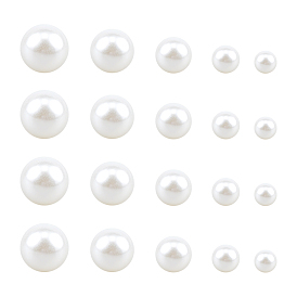 Resin Imitation Pearl Beads, No Hole/Undrilled, Round