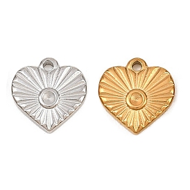 304 Настройки горный хрусталь из нержавеющей стали кулон, фактурные подвески в виде сердечек