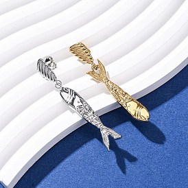 Рыба 304 серьги-гвоздики из нержавеющей стали, слева и справа