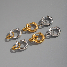Серьги-кольца из нержавеющей стали в форме сердца, вакуумное покрытие pvd