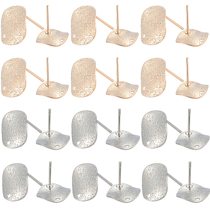 40 шт. 2 цвета латунные серьги-гвоздики фурнитура