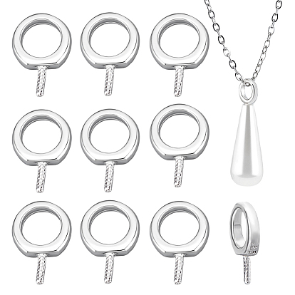 10 шт. 925 серебряные шурупы с ушком, кольцо, 1Замшевая ткань из ПК, квадратная салфетка для полировки серебра