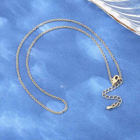 1.7MM Brass Cable Chain Necklaces for Women, Nickel Free
