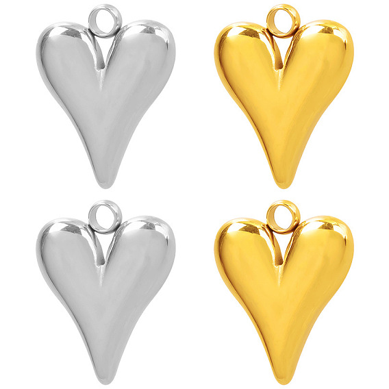 304 из нержавеющей стали сердце кулоны