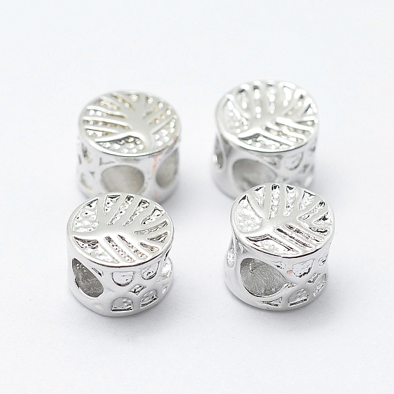 Латунные бусины, долговечный, плоские круглые с дерева жизни