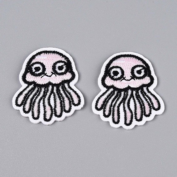 Аппликации в виде медуз, компьютеризированная вышивка тканью утюжок на / шить на заплатках, аксессуары для костюма