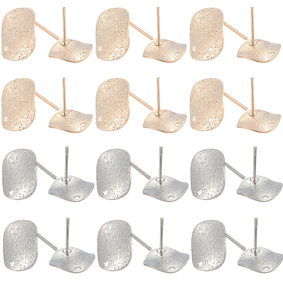 40 шт. 2 цвета латунные серьги-гвоздики фурнитура