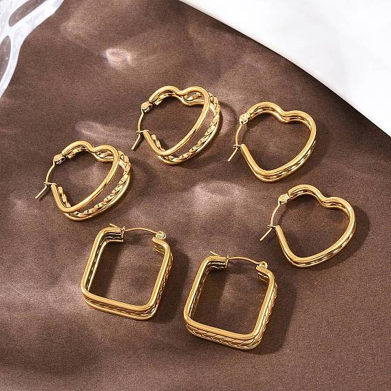 Серьги из 304 нержавеющей стали, ионное покрытие (ip)