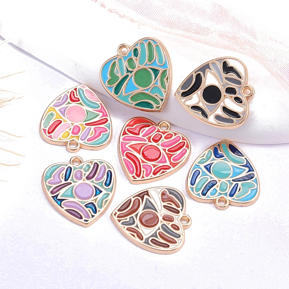 Подвески из сплава и эмали в стиле бохо, шарма сердца, золотые