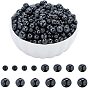 340Pcs 4 Style Non-Magnetic Synthetic Hematite Beads Strands, Beads Strands, Round