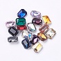 Imitation Austrian Crystal Glass Rhinestone, Grade A, Pointed Back & Back Plated, Rectangle Octagon