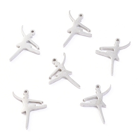 304 Stainless Steel Charms, Laser Cut,  Ballet Dancer