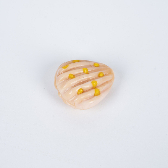 Бусины лэмпворк , Эмаль стиле, форма ракушки с горошком